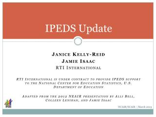 IPEDS Update