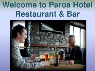 Welcome to Paroa Hotel Restaurant & Bar