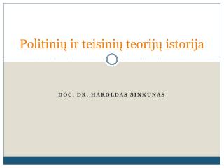 Politinių ir teisinių teorijų istorija