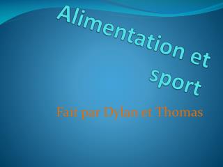 Alimentation et sport