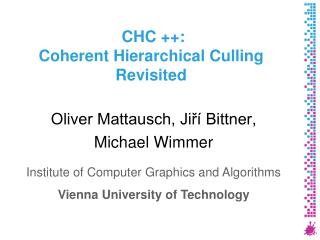 CHC ++: Coherent Hierarchical Culling Revisited