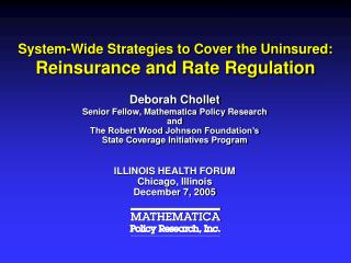 System-Wide Strategies to Cover the Uninsured: Reinsurance and Rate Regulation