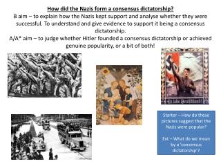 Starter – How do these pictures suggest that the Nazis were popular?