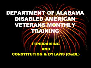 DEPARTMENT OF ALABAMA DISABLED AMERICAN VETERANS MONTHLY TRAINING