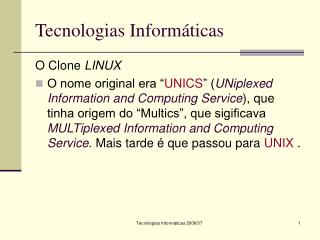 Tecnologias Informáticas