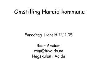 Omstilling Hareid kommune