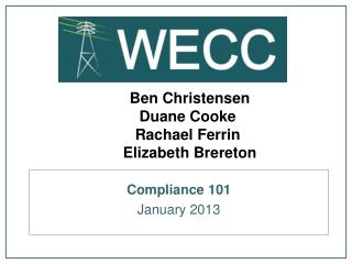 Ben Christensen Duane Cooke Rachael Ferrin Elizabeth Brereton