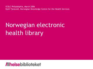 Norwegian electronic health library
