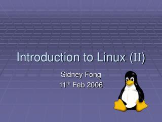 Introduction to Linux ( II )