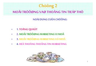 Chöông 2 MOÂI TRÖÔØNG VAØ THOÂNG TIN TIEÁP THÒ