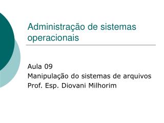 Administração de sistemas operacionais