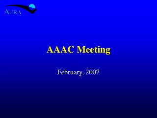 AAAC Meeting