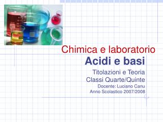 Chimica e laboratorio