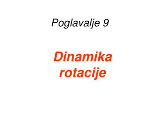 Poglavalje 9