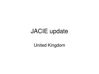 JACIE update