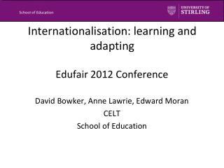 Internationalisation: learning and adapting