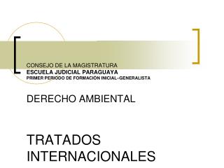 DERECHO AMBIENTAL INTERNACIONAL