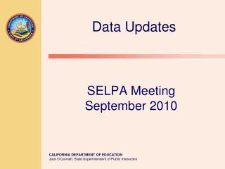 SELPA Meeting September 2010