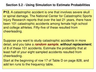 Section 5.2 - Using Simulation to Estimate Probabilities