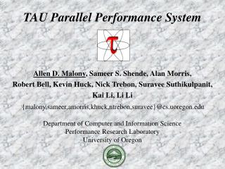 TAU Parallel Performance System