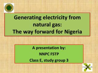 Generating electricity from natural gas: The way forward for Nigeria