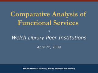 Comparative Analysis of Functional Services