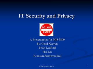 IT Security and Privacy