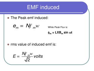 EMF induced