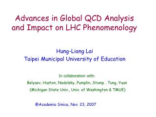 Advances in Global QCD Analysis and Impact on LHC Phenomenology