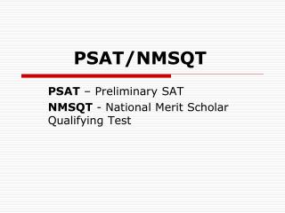 PSAT/NMSQT