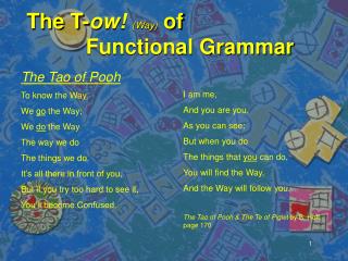 The T- ow! (Way) of Functional Grammar