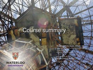 Course summary