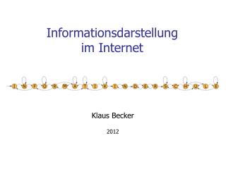 Informationsdarstellung im Internet