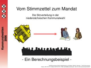 Die Sitzverteilung in der niedersächsischen Kommunalwahl