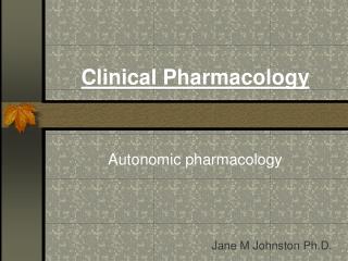 Clinical Pharmacology