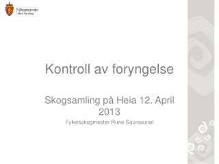 Kontroll av foryngelse