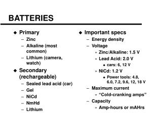 BATTERIES