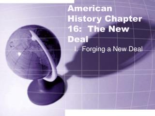 American History Chapter 16: The New Deal