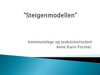 ” Steigenmodellen ”