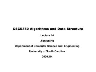 CSCE350 Algorithms and Data Structure