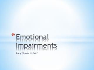 Emotional Impairments