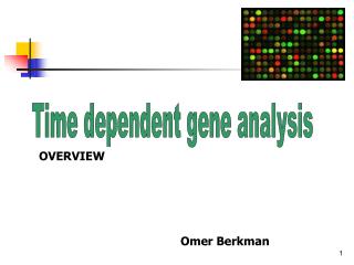 Time dependent gene analysis