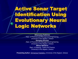 Active Sonar Target Identification Using Evolutionary Neural Logic Networks