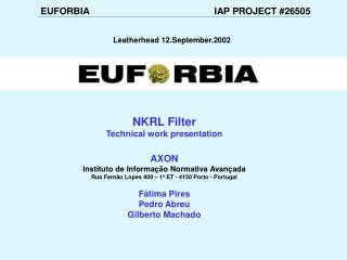 NKRL Filter Technical work presentation AXON Instituto de Informação Normativa Avançada