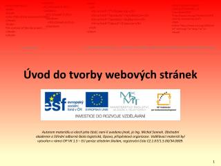 Úvod do tvorby webových stránek