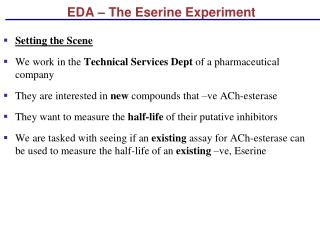 EDA – The Eserine Experiment