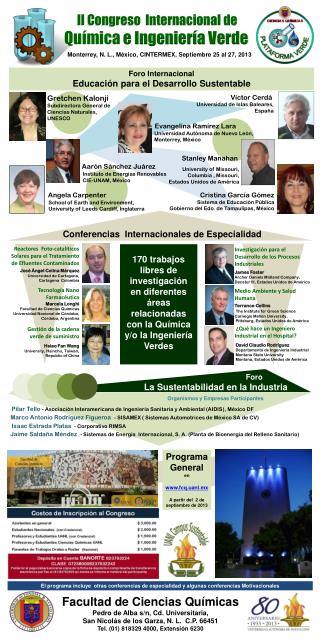 II Congreso Internacional de Química e Ingeniería Verde