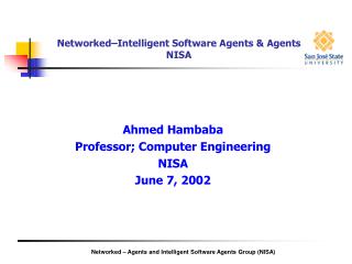 Networked–Intelligent Software Agents &amp; Agents NISA