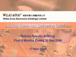 Building Scale And Delivering Solutions