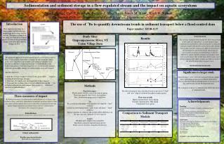 The use of 7 Be to quantify downstream trends in sediment transport below a flood-control dam